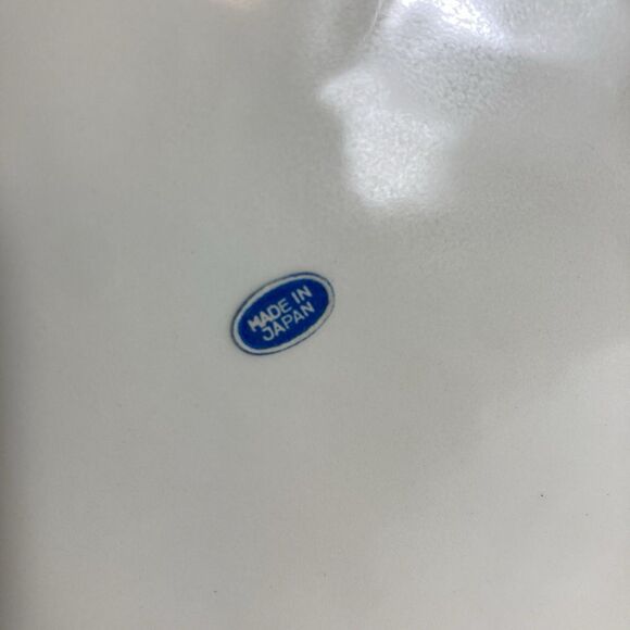 Vintage Ceramic Cookie Jar Kitty Cat in Dress Book Flowers Beautiful Eyes Japan - Picture 11 of 12